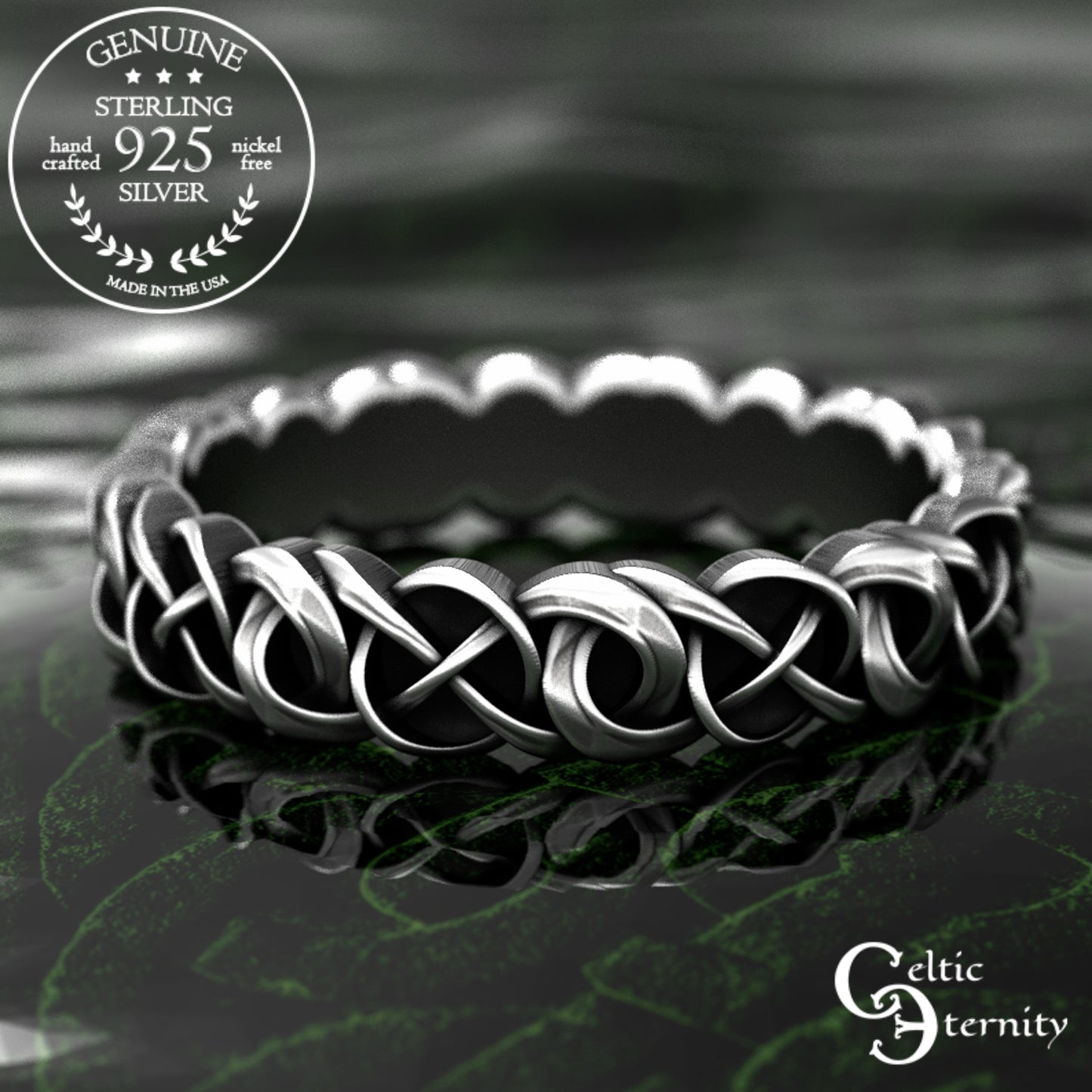 Sterling Women's Woven Celtic Wedding Band, 1983