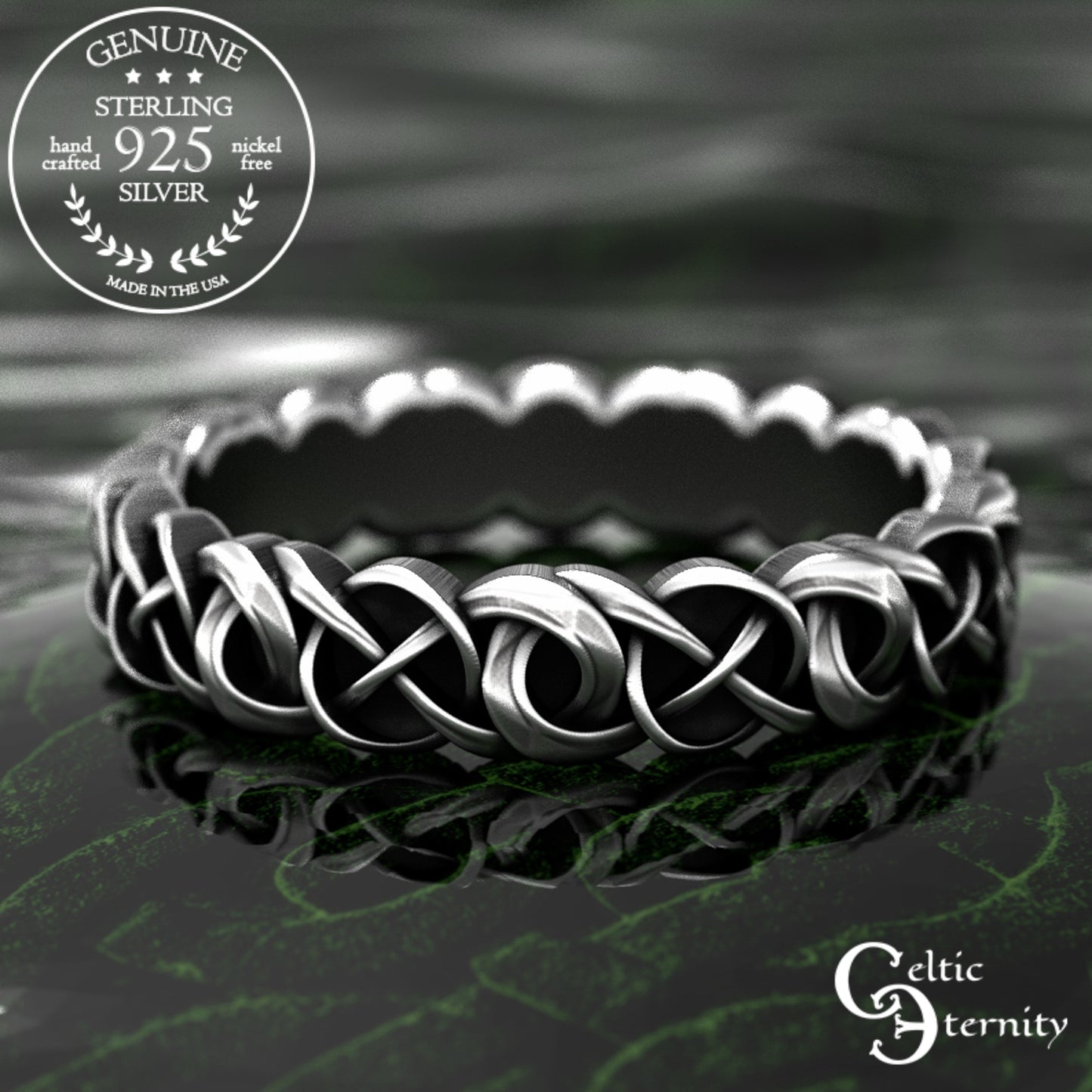 Sterling Women's Woven Celtic Wedding Band, 1983