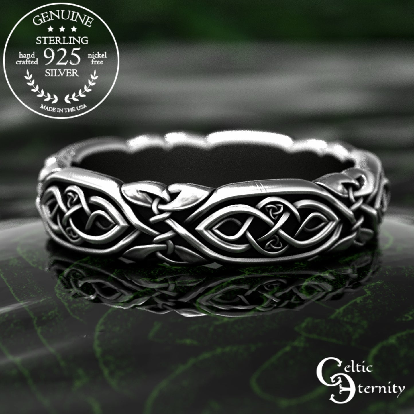 Sterling Delicate Woman's Celtic Infinity Wedding Band, 2005