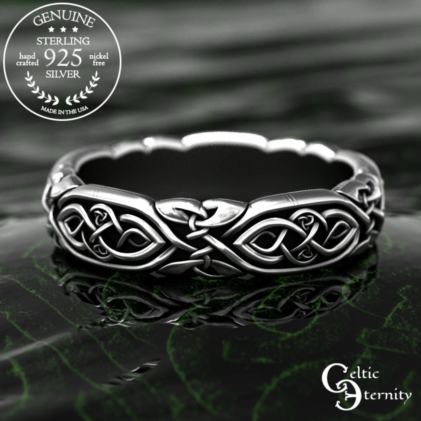 Sterling Delicate Woman's Celtic Infinity Wedding Band, 2005