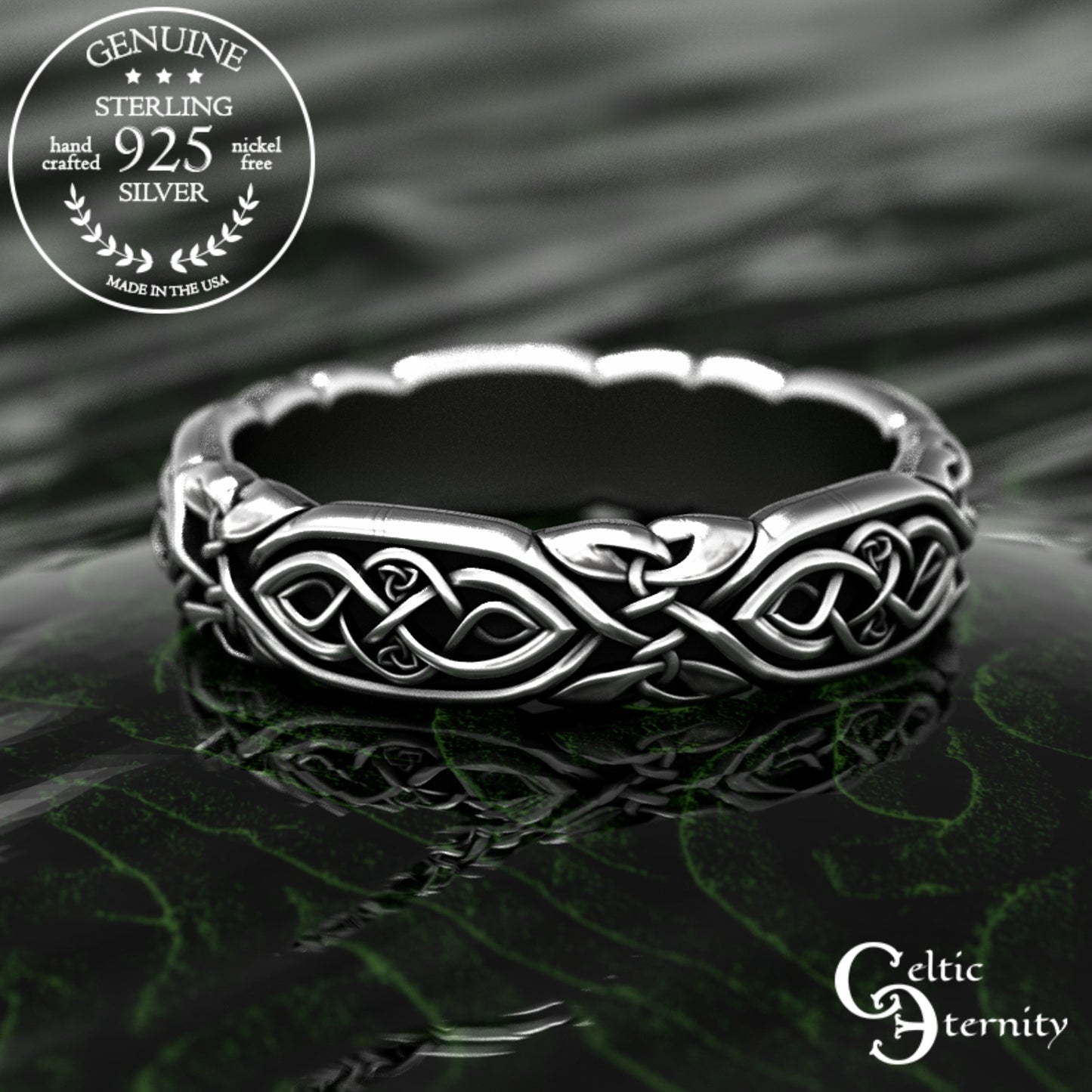 Sterling Delicate Woman's Celtic Infinity Wedding Band, 2005