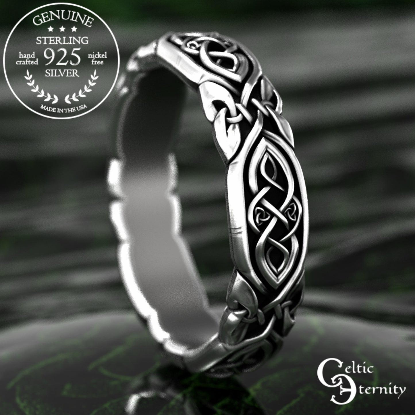 Sterling Delicate Woman's Celtic Infinity Wedding Band, 2005