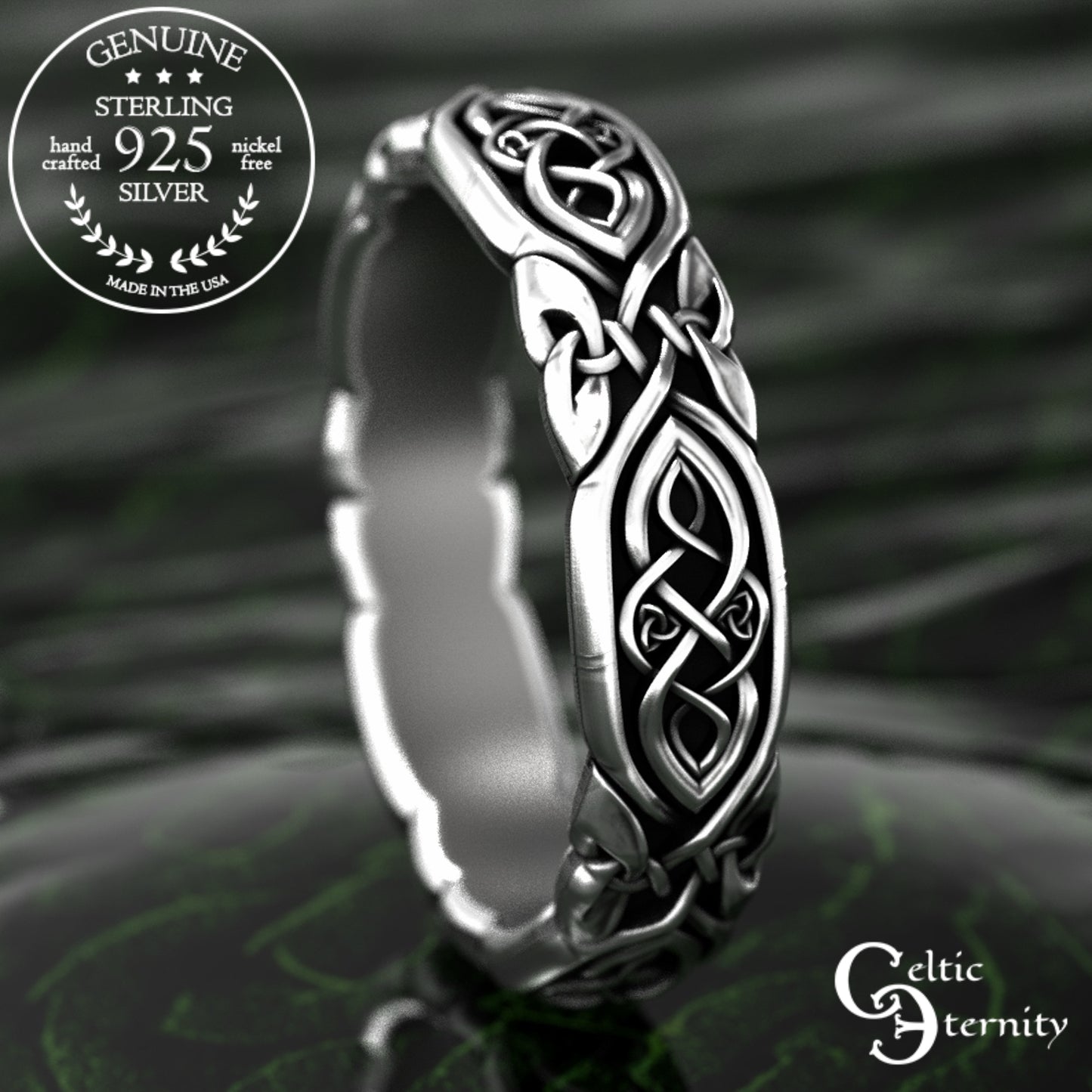 Sterling Delicate Woman's Celtic Infinity Wedding Band, 2005
