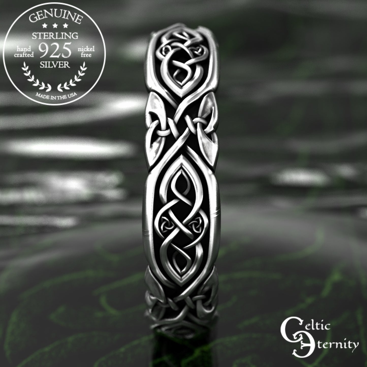 Sterling Delicate Woman's Celtic Infinity Wedding Band, 2005