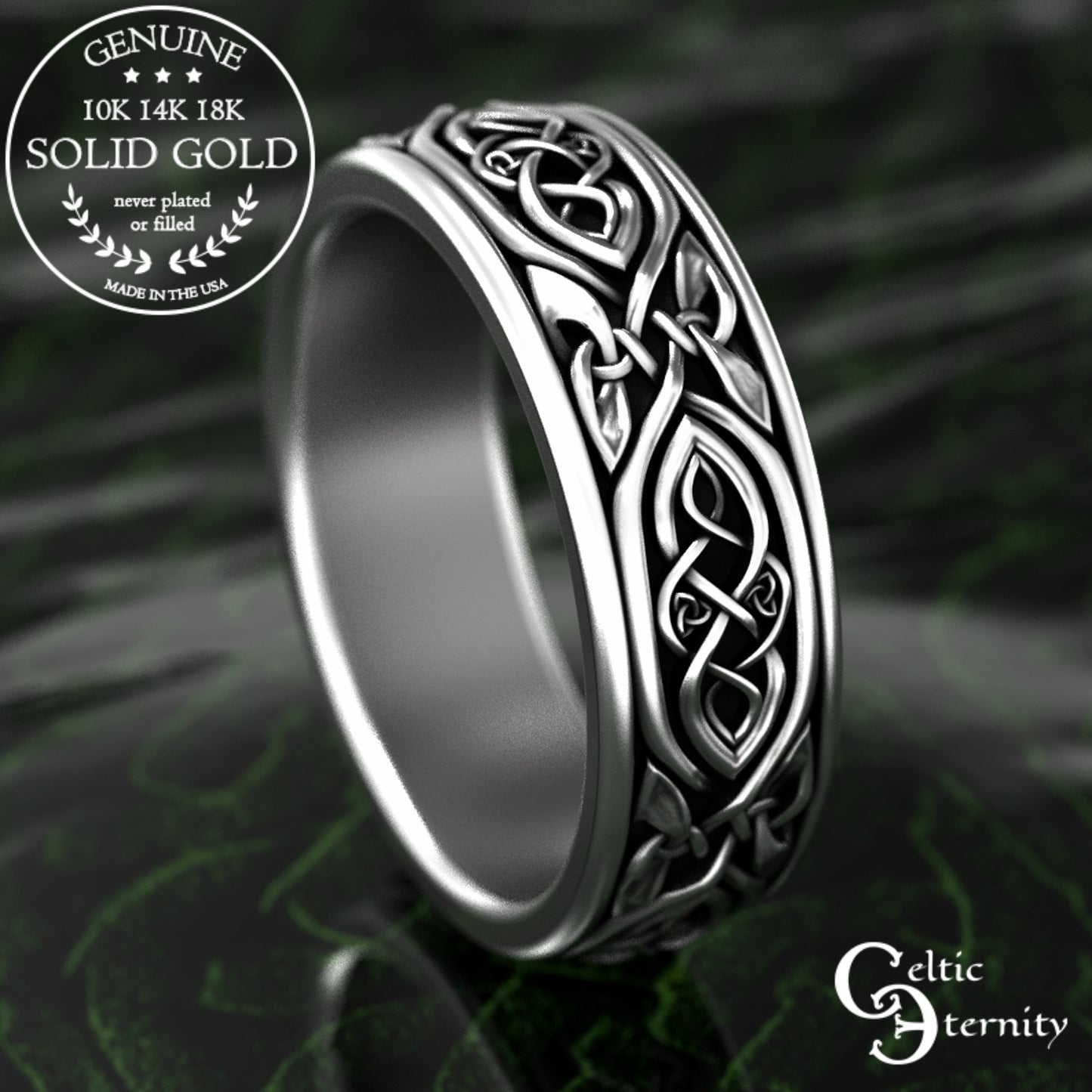 Sterling Men's Celtic Infinity Wedding Band, 2006