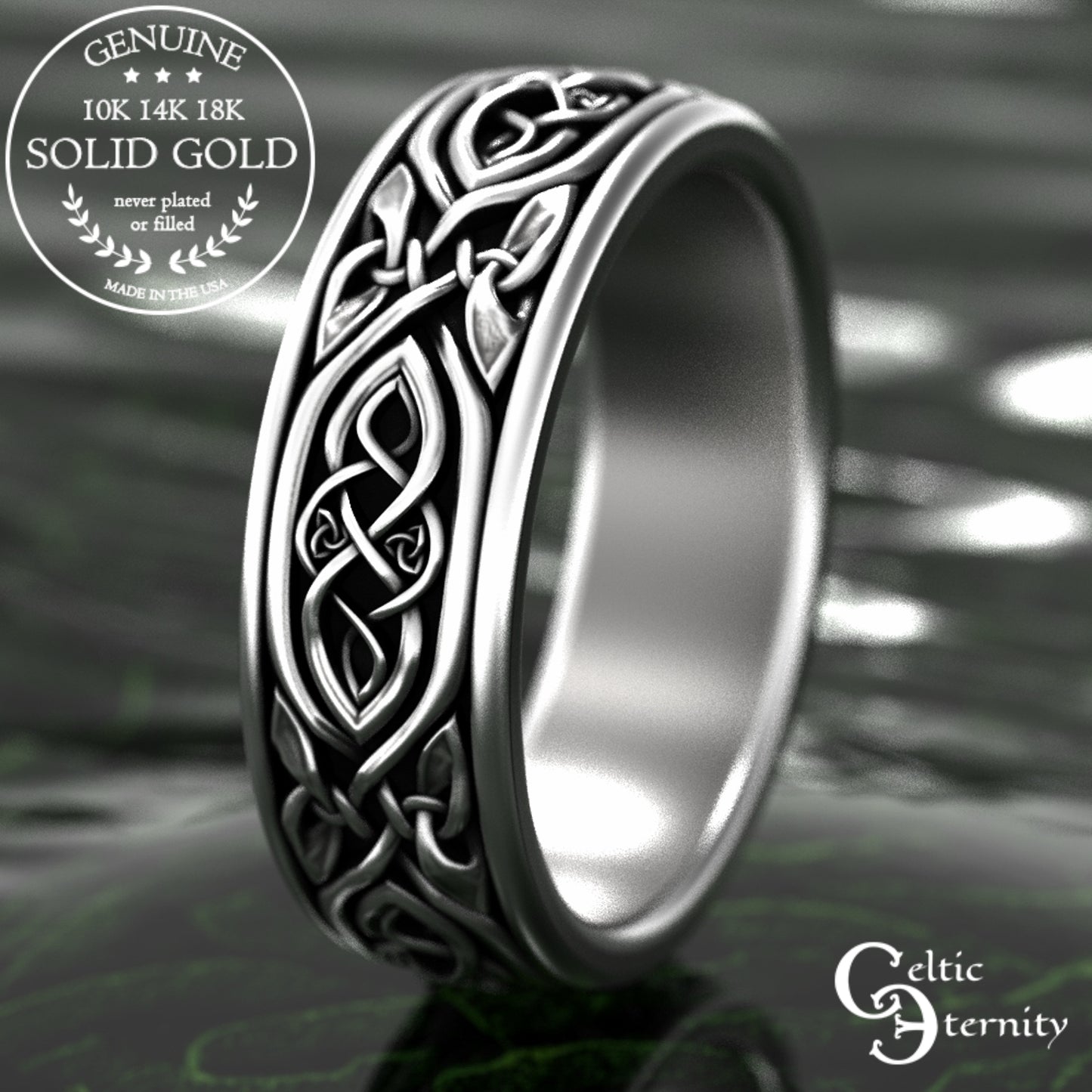 Sterling Men's Celtic Infinity Wedding Band, 2006