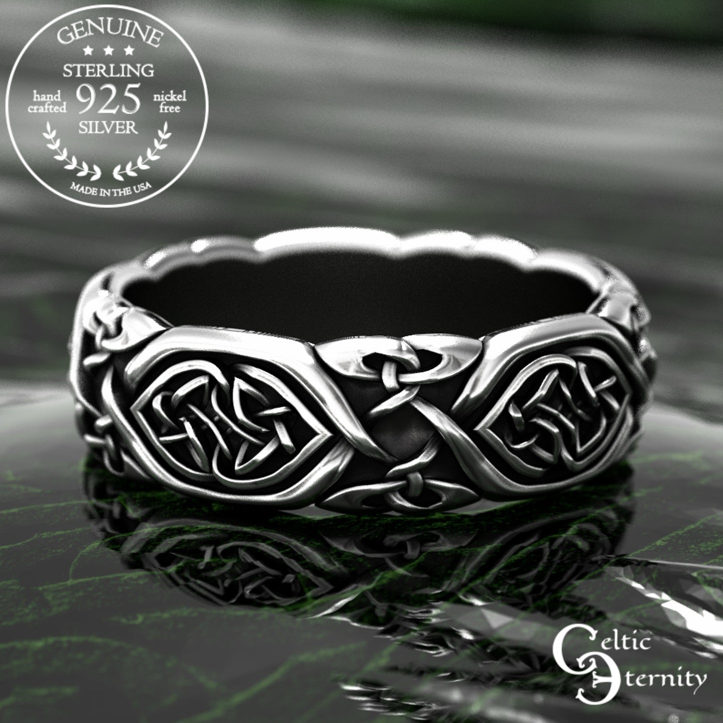 Sterling Women's Celtic Woven Heart Wedding Band, 2007
