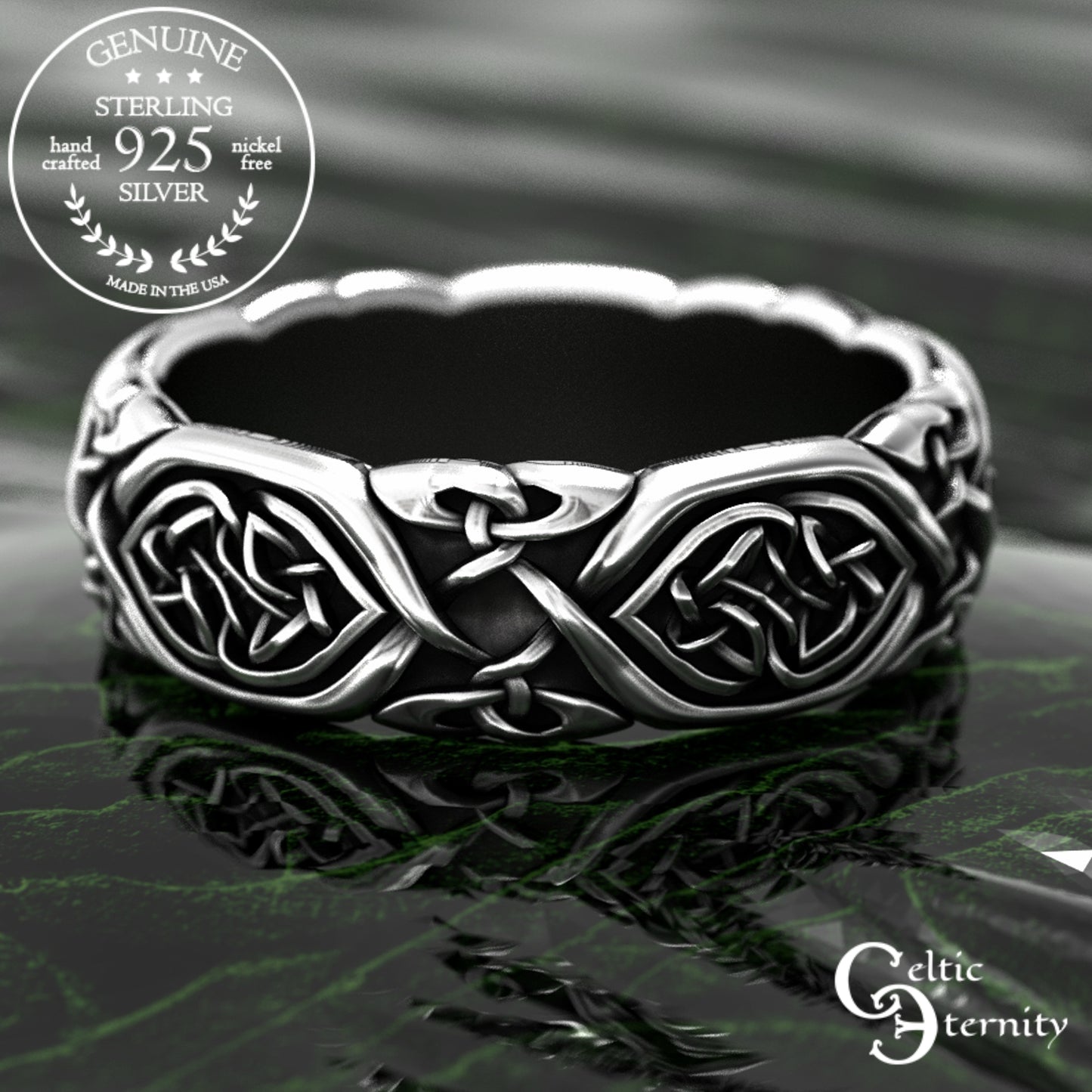 Sterling Women's Celtic Woven Heart Wedding Band, 2007