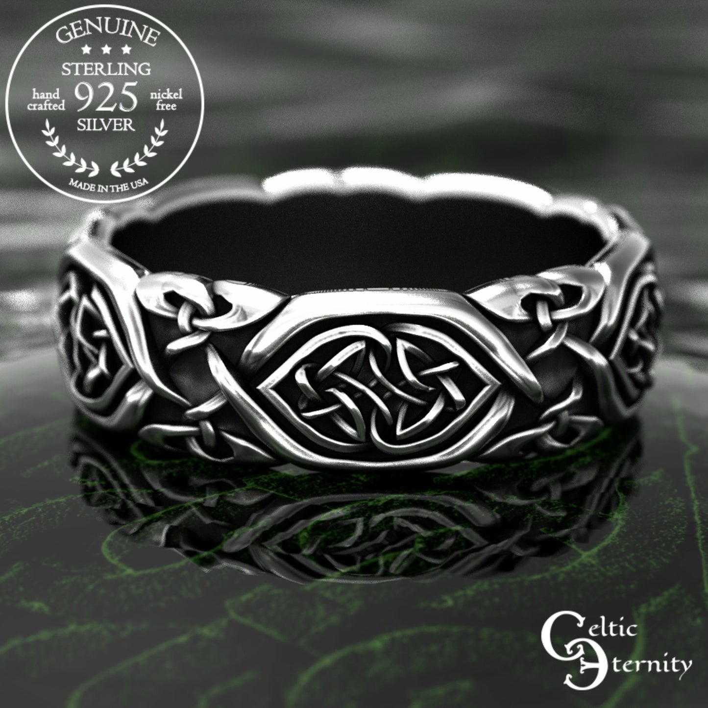 Sterling Women's Celtic Woven Heart Wedding Band, 2007