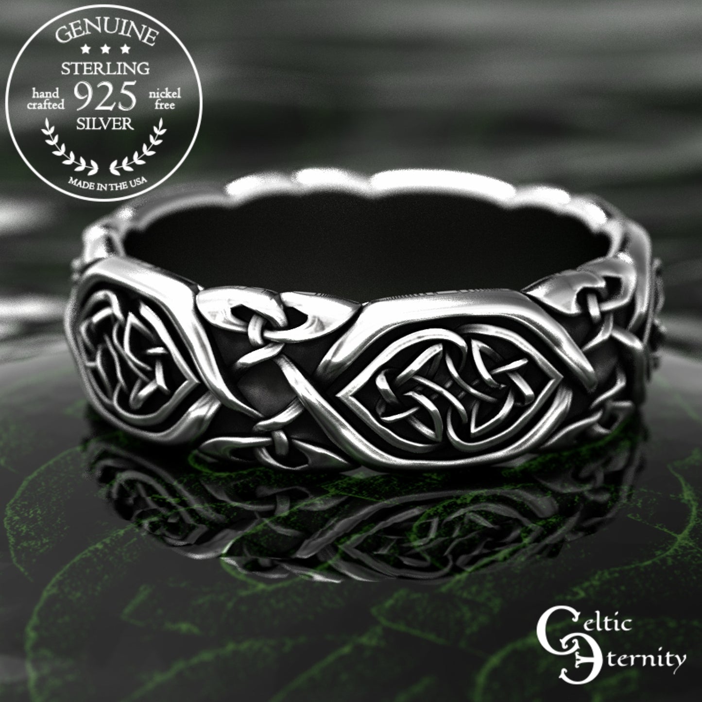Sterling Women's Celtic Woven Heart Wedding Band, 2007