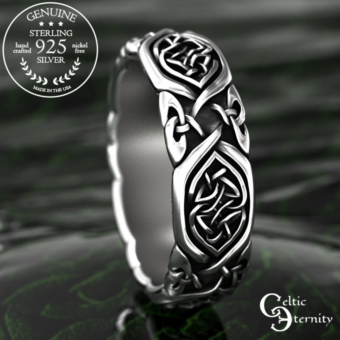 Sterling Women's Celtic Woven Heart Wedding Band, 2007