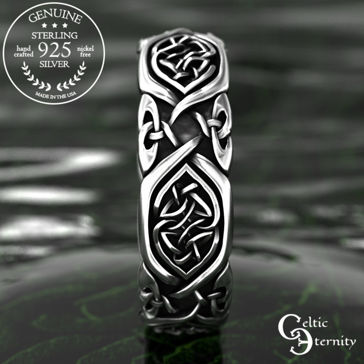 Sterling Women's Celtic Woven Heart Wedding Band, 2007