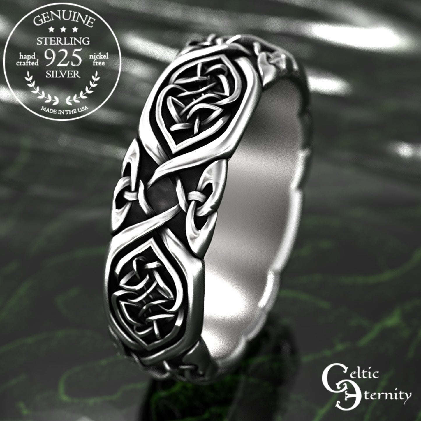 Sterling Women's Celtic Woven Heart Wedding Band, 2007
