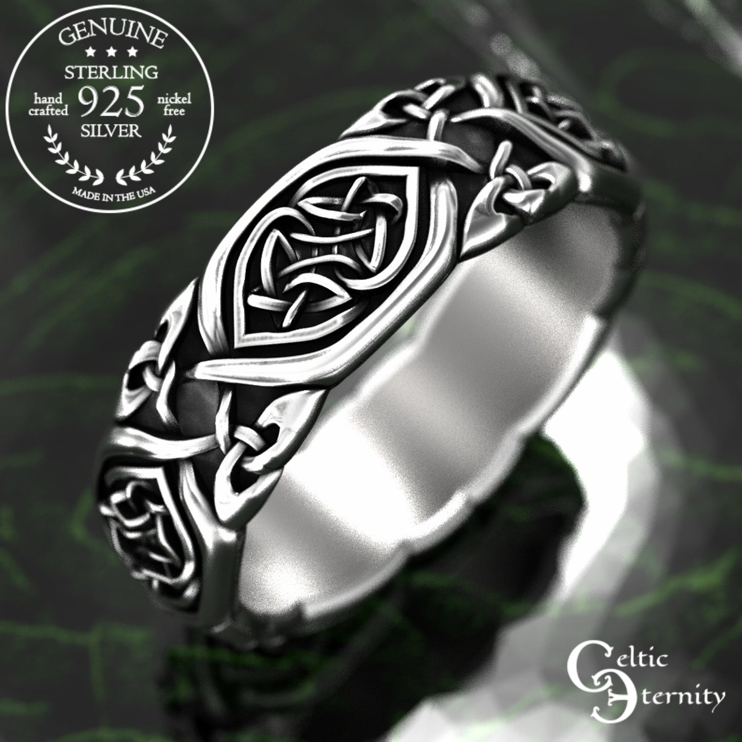 Sterling Women's Celtic Woven Heart Wedding Band, 2007