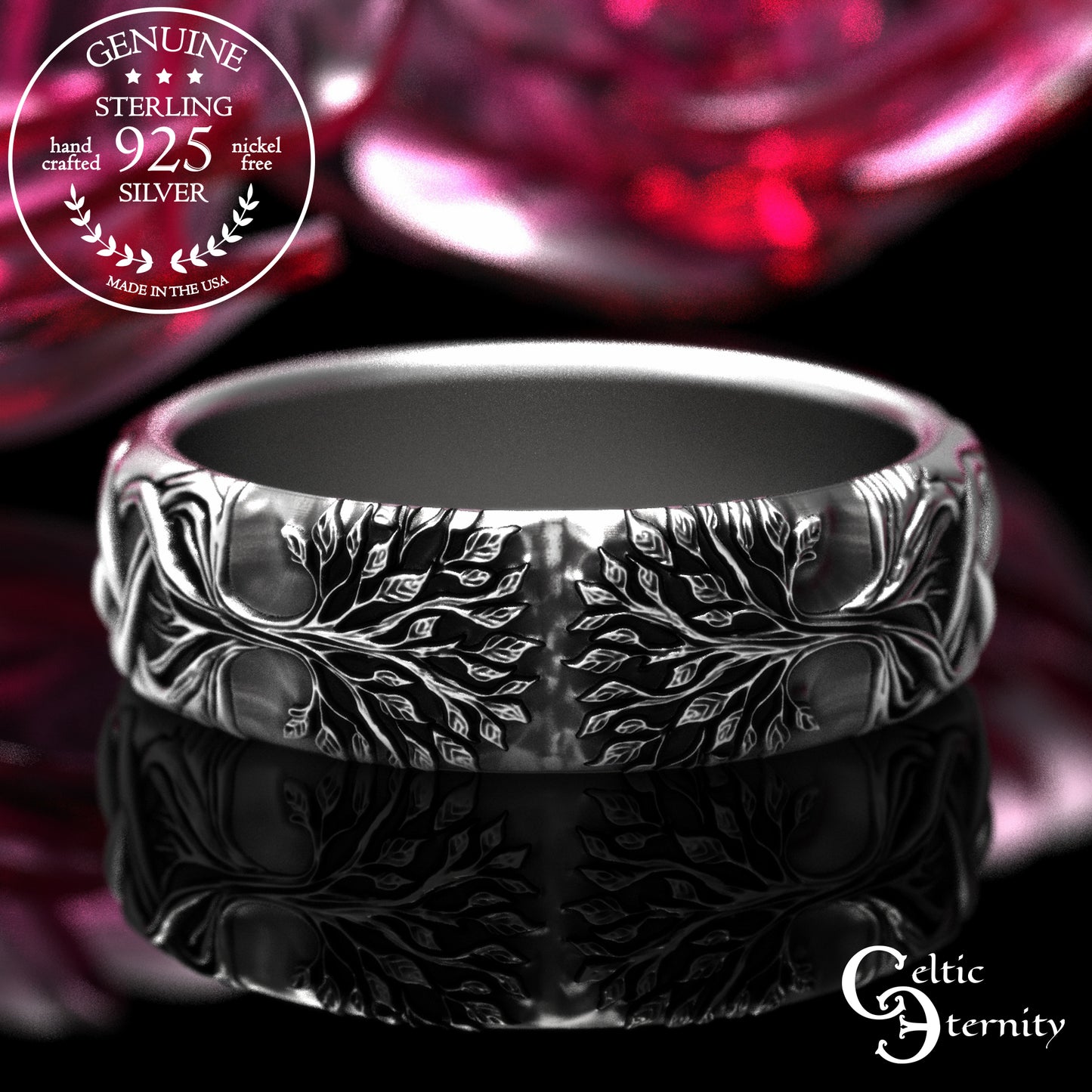 Sterling Women's Woven Tree Roots Wedding Band, 2035