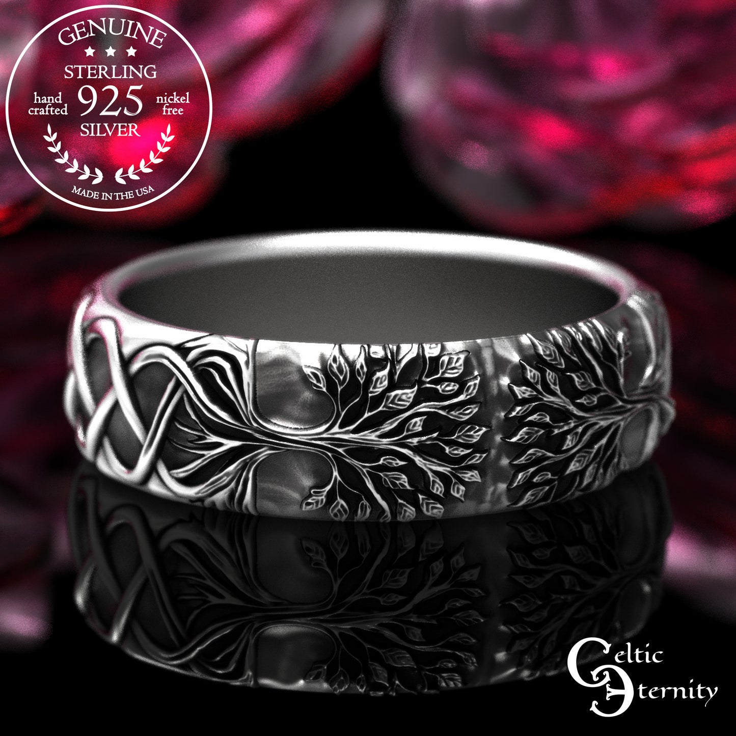 Sterling Women's Woven Tree Roots Wedding Band, 2035