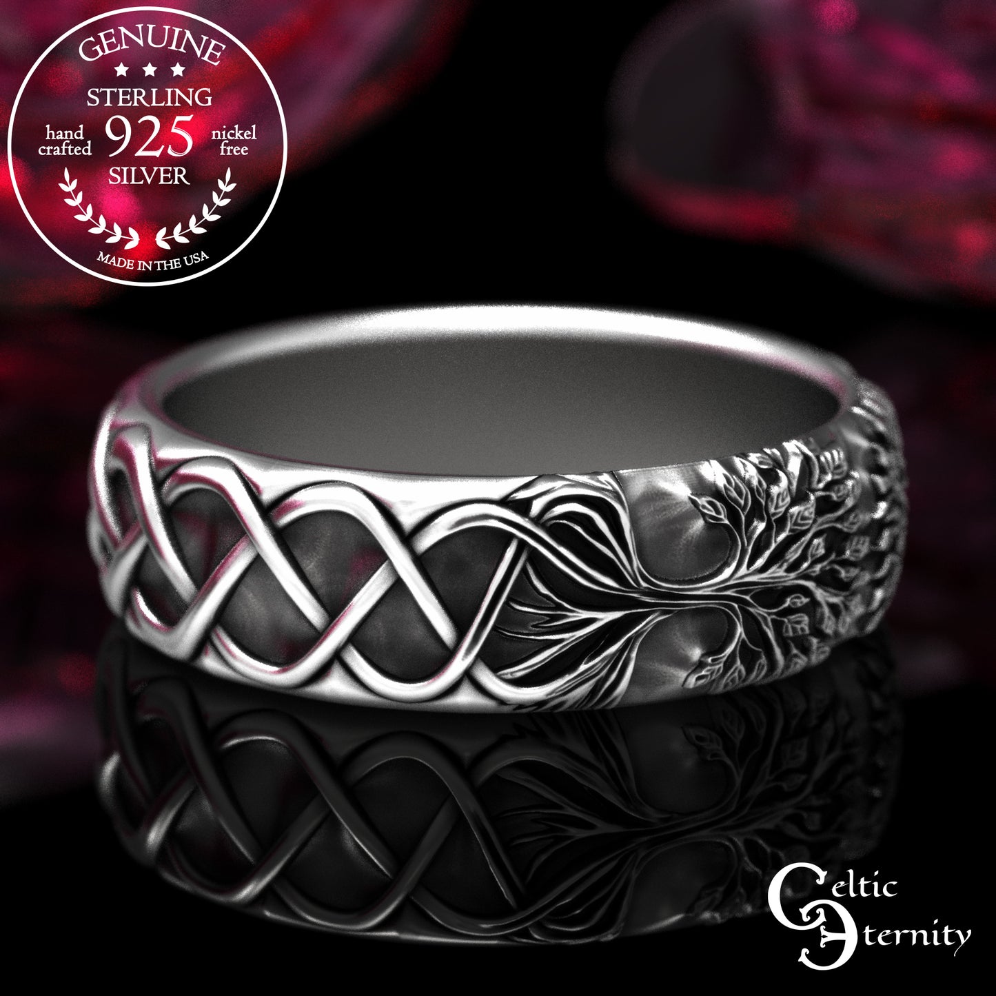 Sterling Women's Woven Tree Roots Wedding Band, 2035
