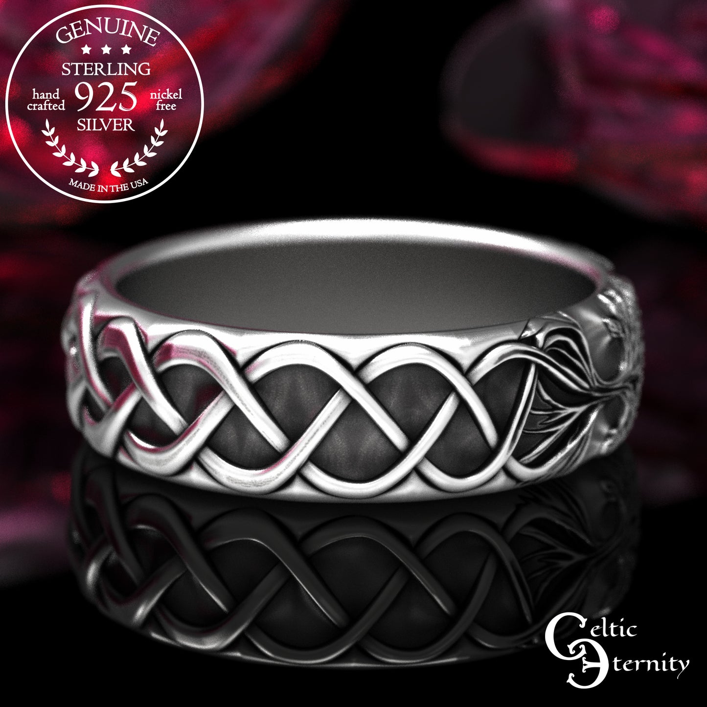 Sterling Women's Woven Tree Roots Wedding Band, 2035