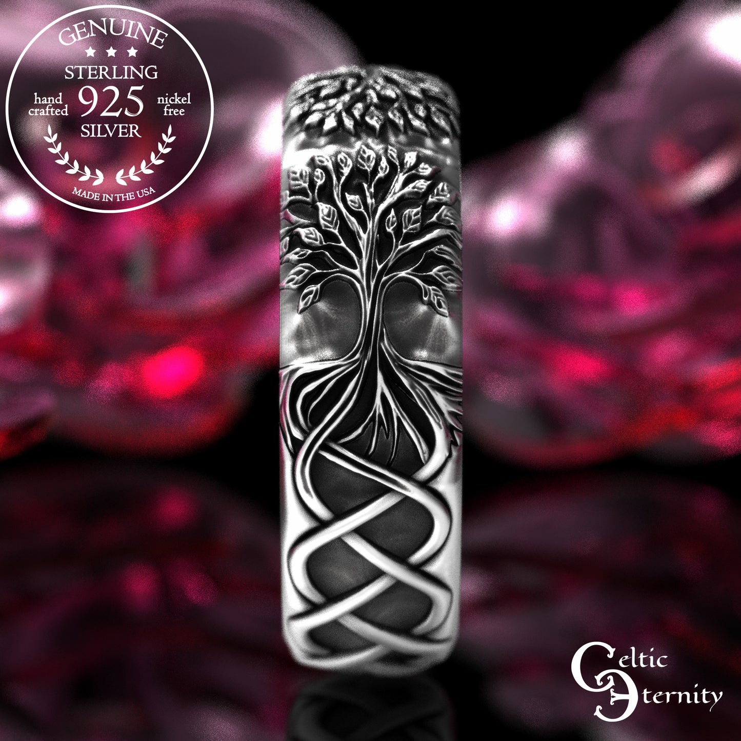 Sterling Women's Woven Tree Roots Wedding Band, 2035