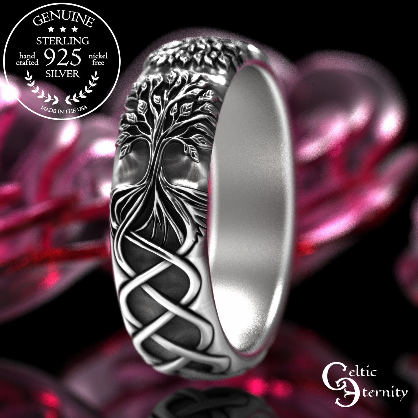 Sterling Women's Woven Tree Roots Wedding Band, 2035