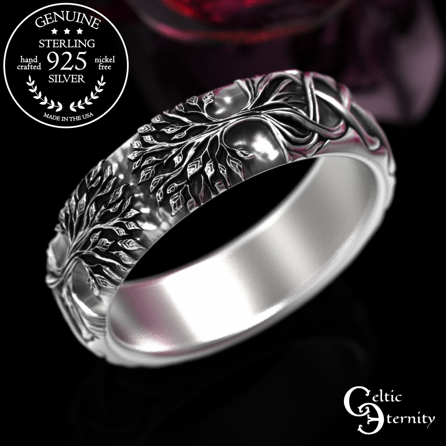 Sterling Women's Woven Tree Roots Wedding Band, 2035