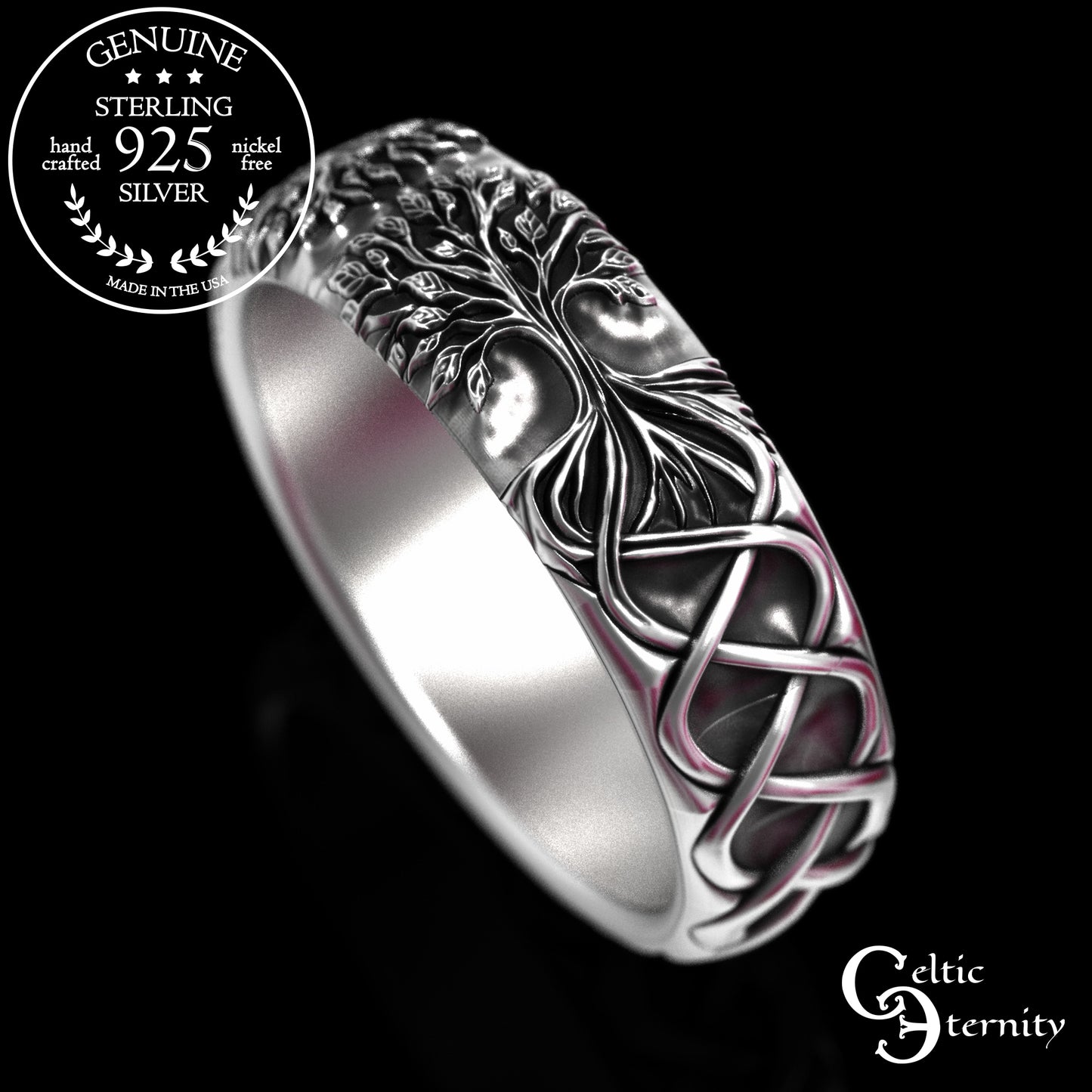 Sterling Women's Woven Tree Roots Wedding Band, 2035