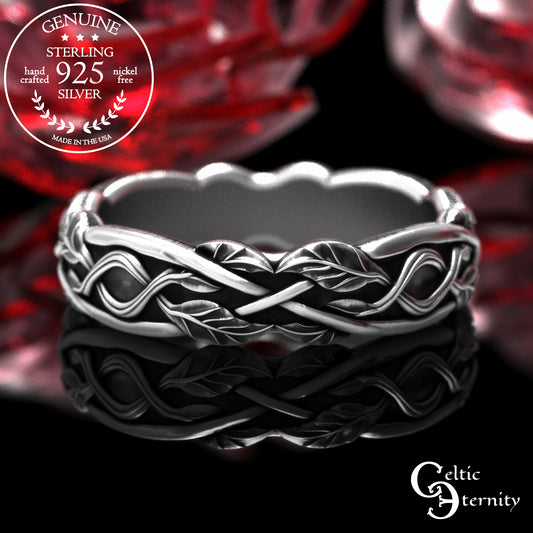 Sterling Women's Irish Tree Vines Wedding Band, 2050