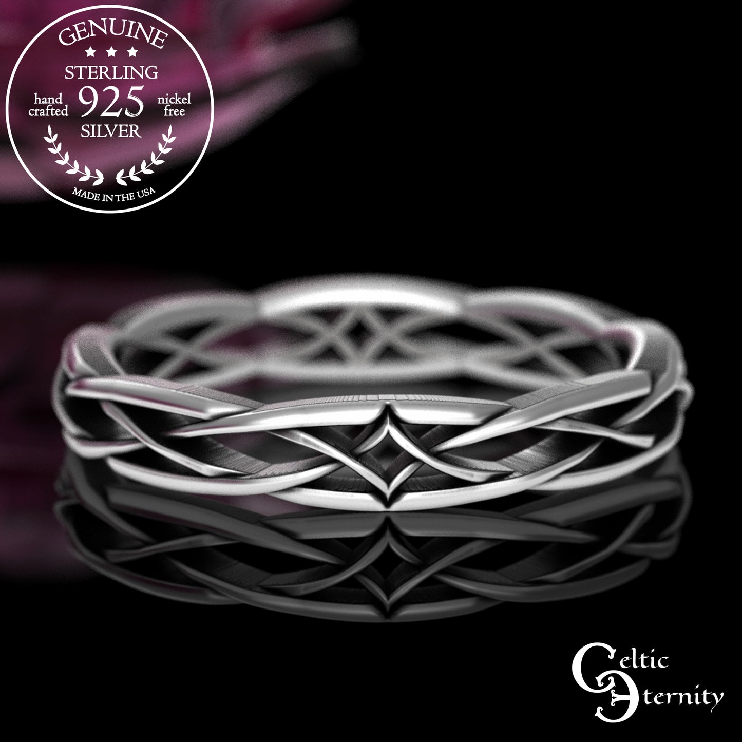 Woman's Sterling Narrow Irish Wedding Band, 2083