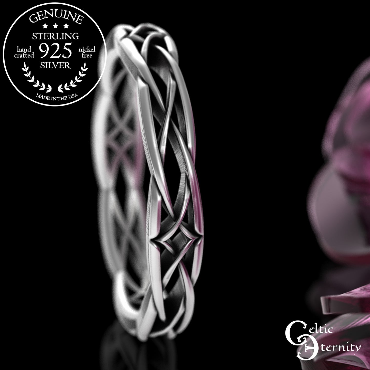 Woman's Sterling Narrow Irish Wedding Band, 2083