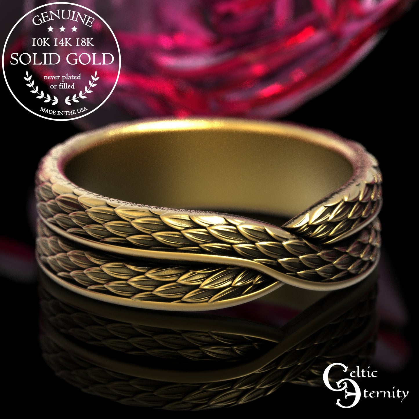 Sterling Infinity Snake Scale Wedding Band, 2089
