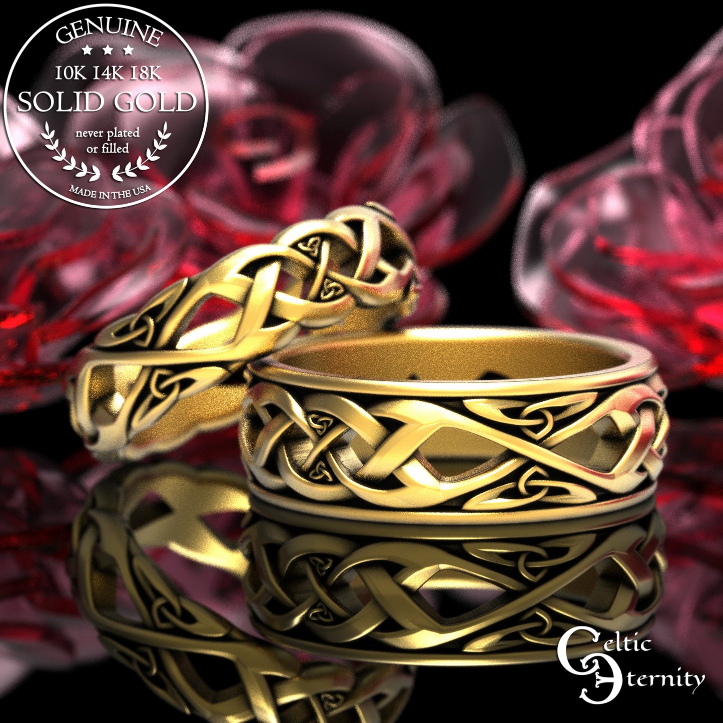 Sterling Woman's Trinity Knot Irish Wedding Band, 2136