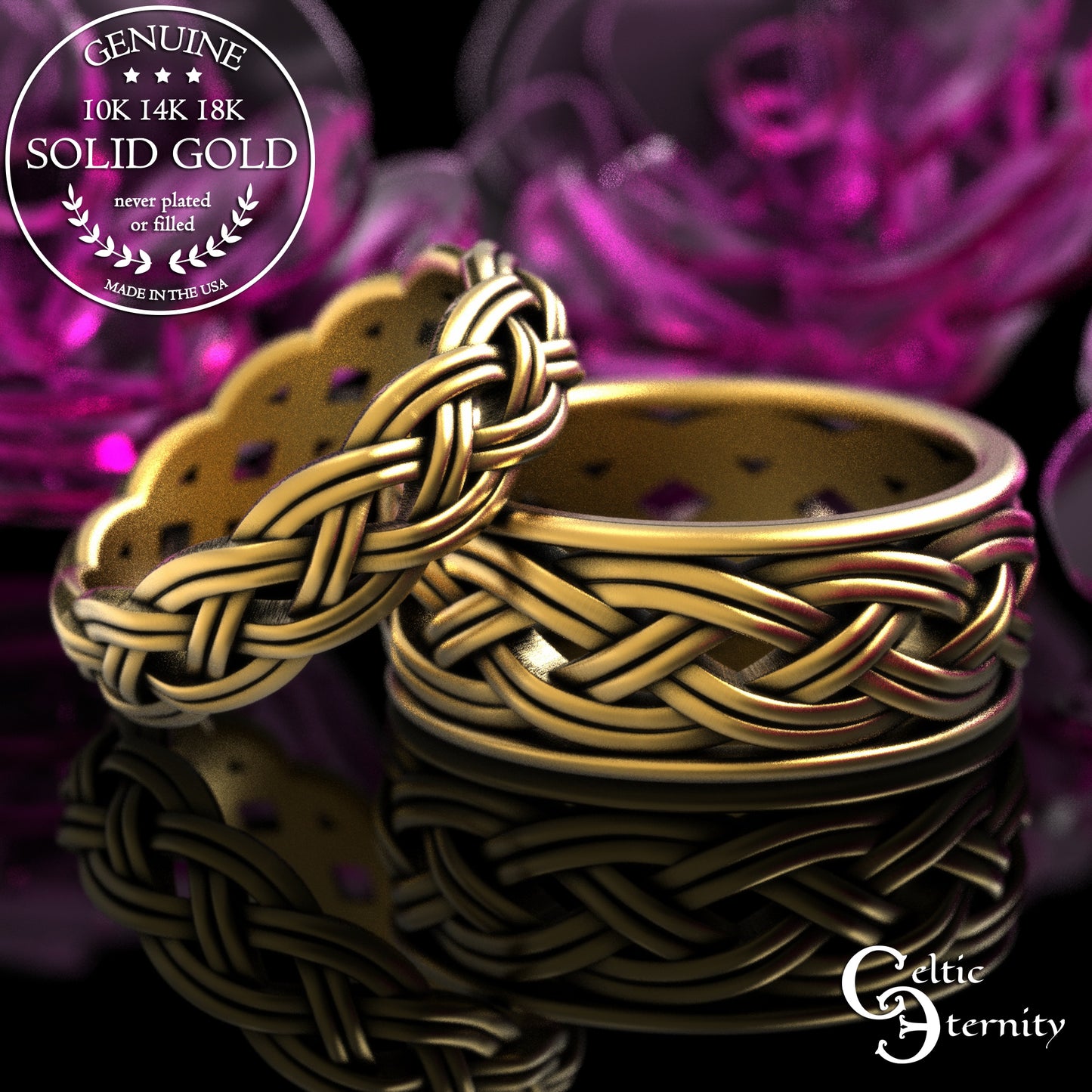 Woman's Sterling Silver Celtic Double Knot Wedding Band, 2146