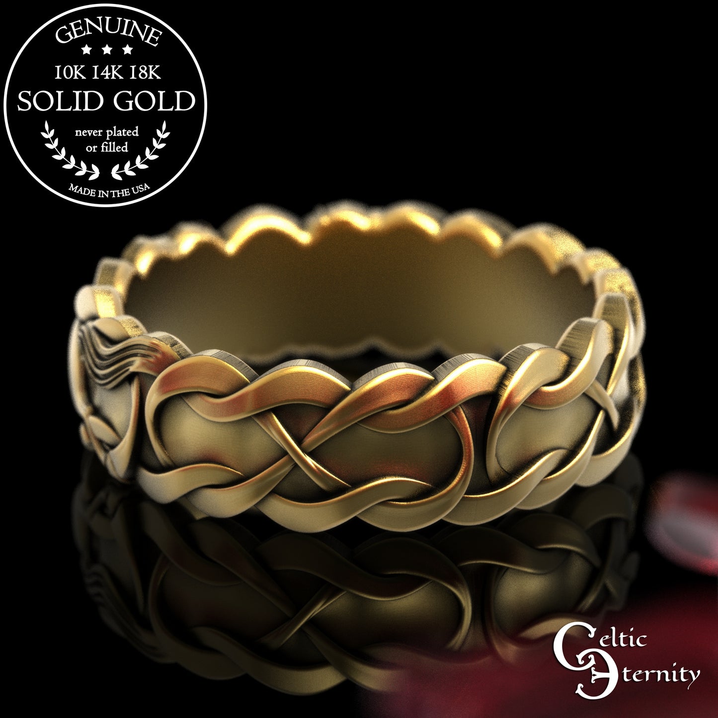 Woman's Gold or Platinum Wild Horses Wedding Band, 2157