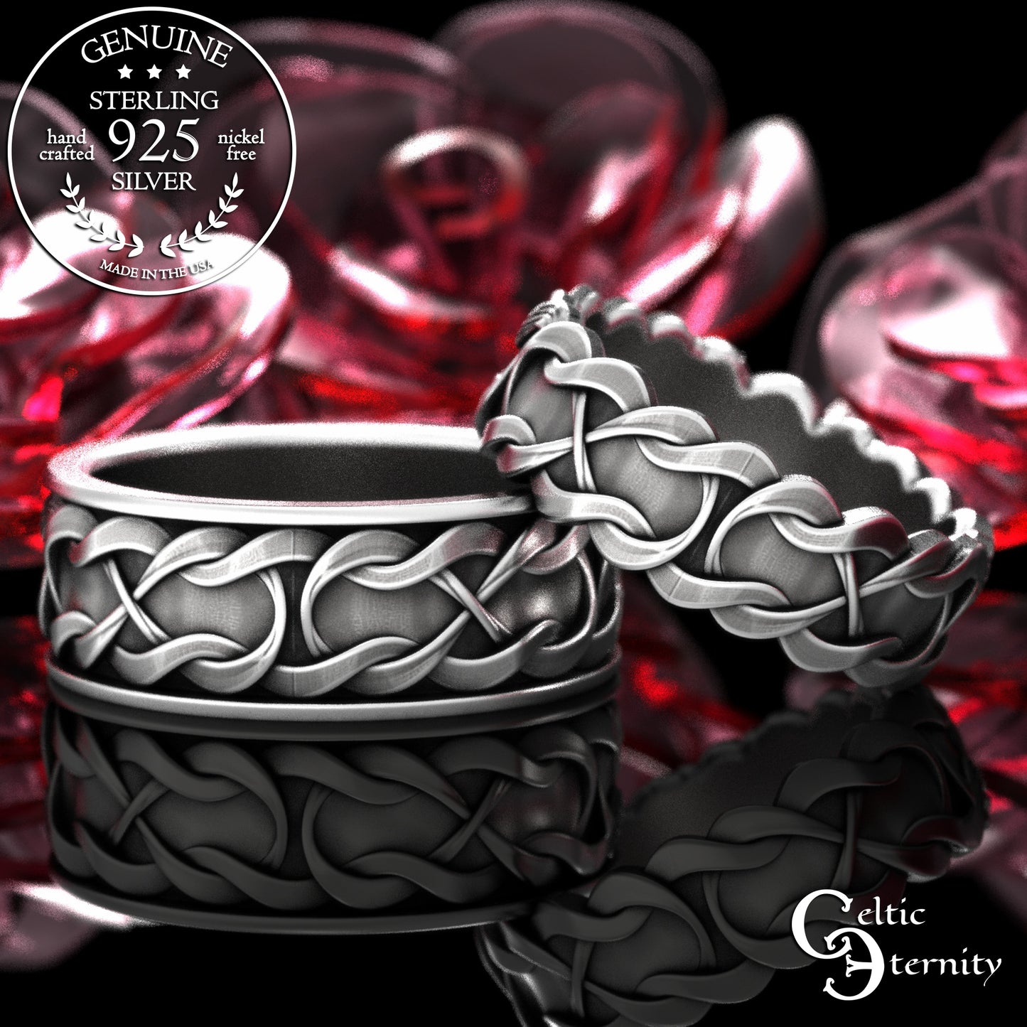 Matching His & Hers Horses Wedding Band Set, 2157 2158