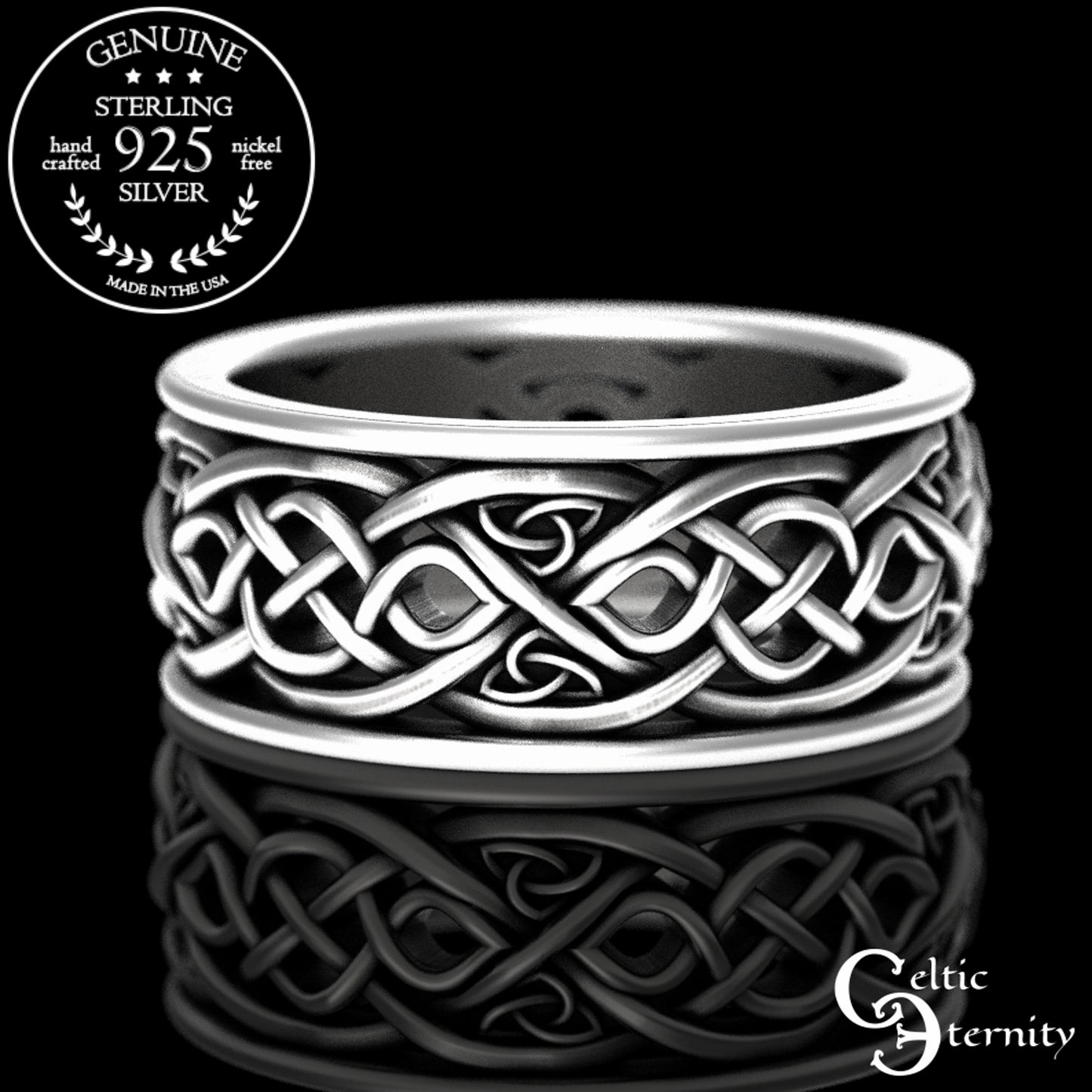 Sterling His Hers Lion & Lioness Matching Wedding Band Set, 3048