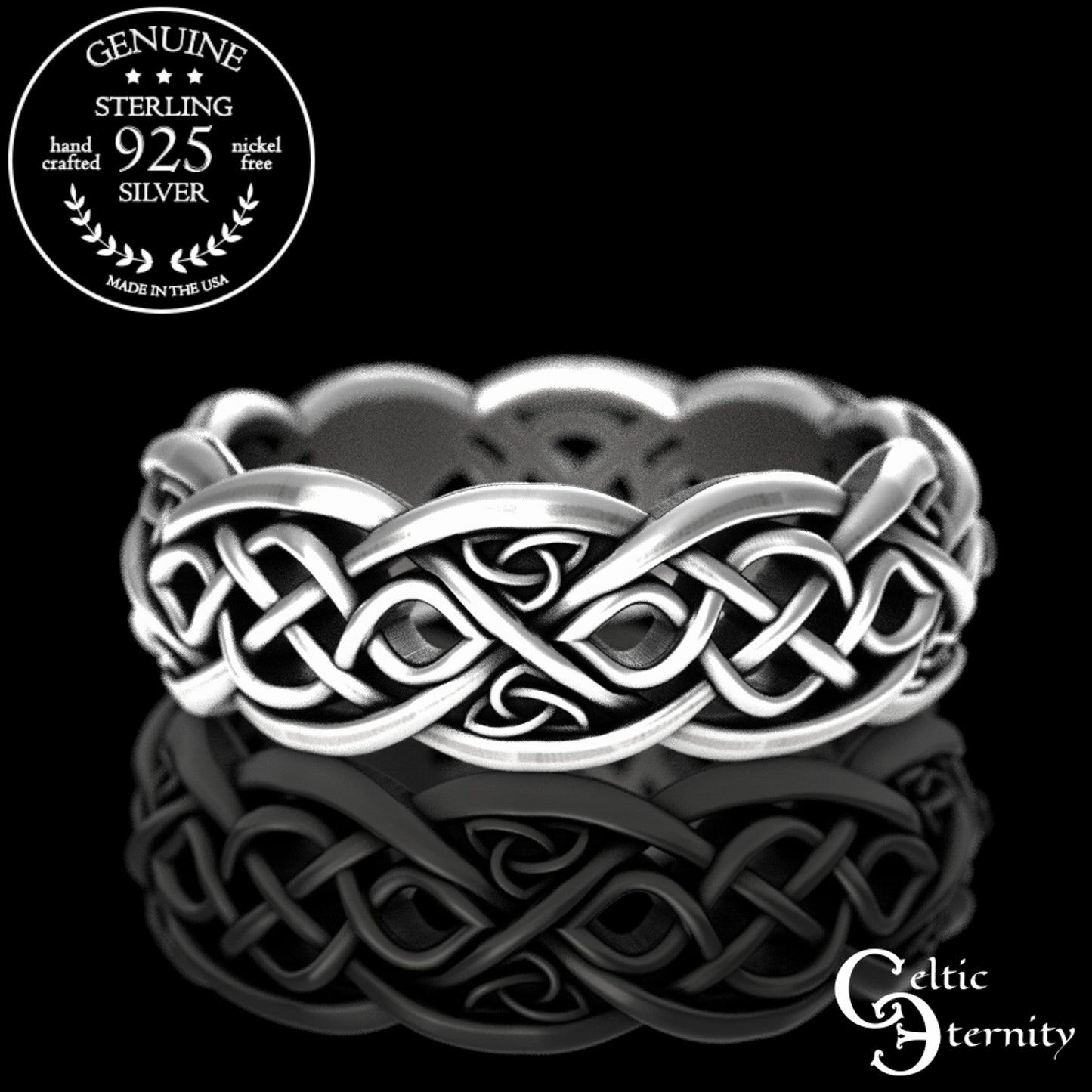 Sterling Woman's Cougar or Lioness Wedding Band, 3054