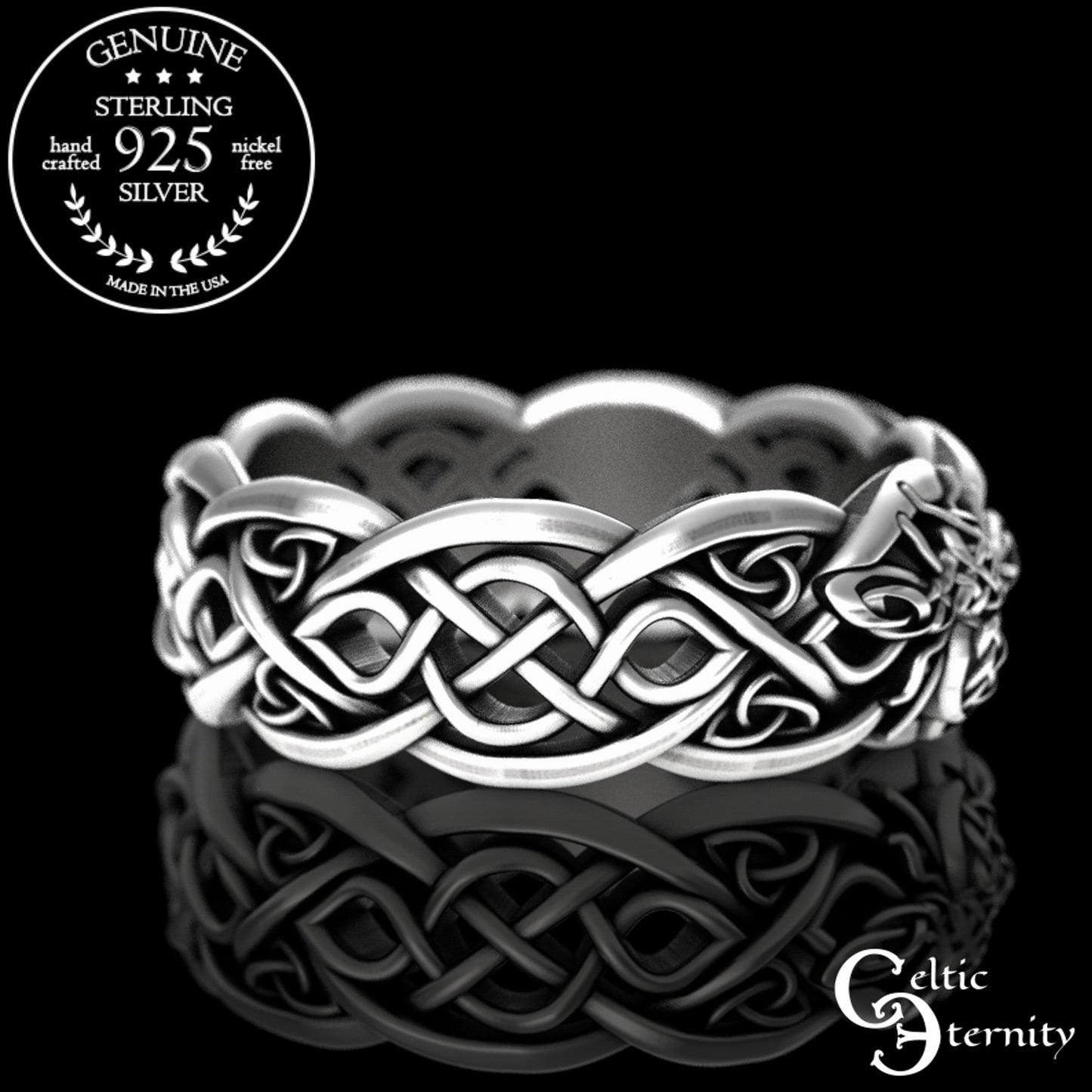 Sterling Matching His & Hers Bee Wedding Band Set, 3085 3087