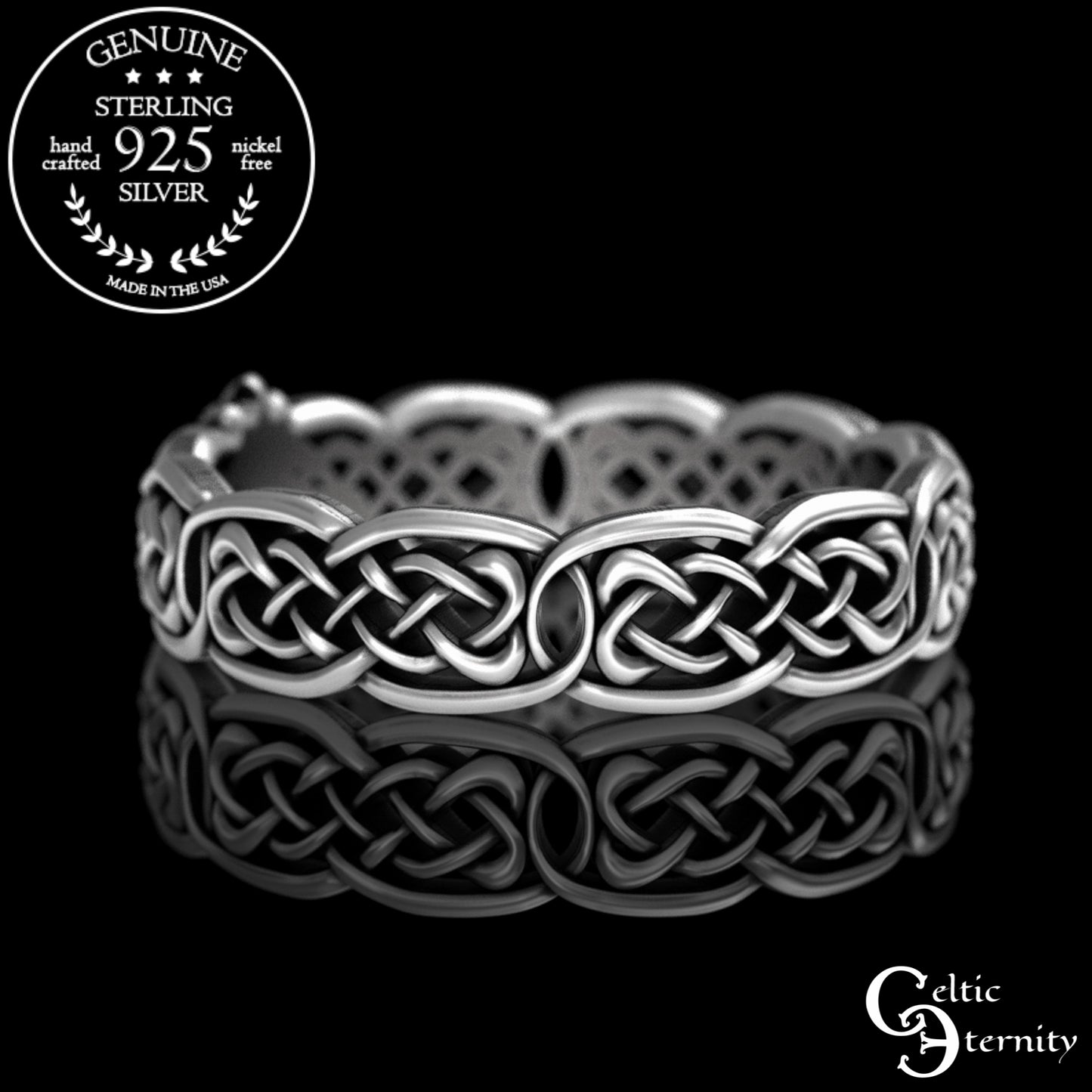 Woman's Sterling Irish Claddagh Wedding Band, 3220
