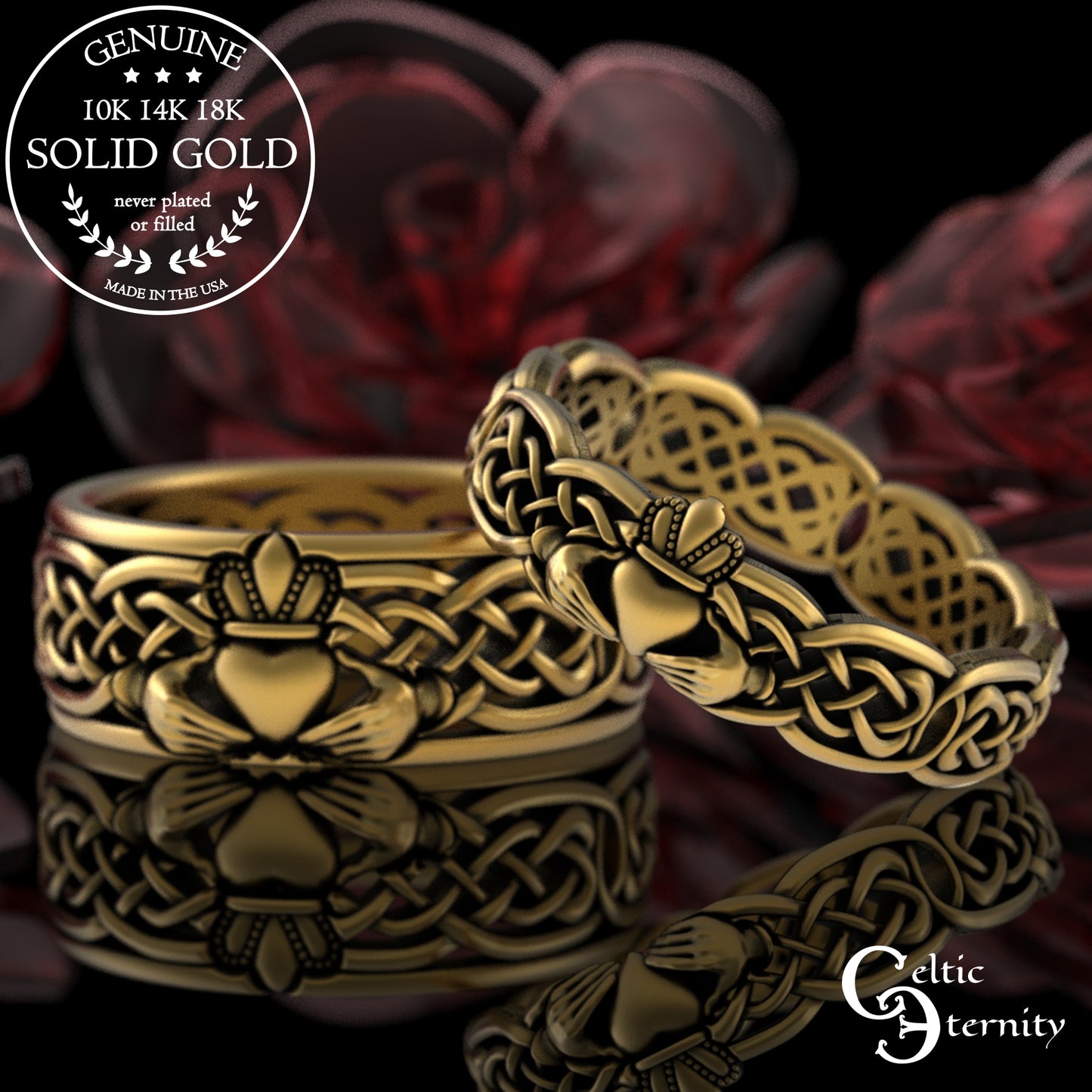 Woman's Sterling Irish Claddagh Wedding Band, 3220