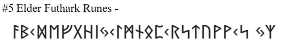 #5 Elder Futhark Runes