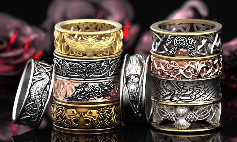 Sterling Silver Raven Wedding Ring, Alexandrite Womens Ring, Viking Raven Ring, Womens Raven Wedding Band, Celtic Raven Wedding Ring, 4728