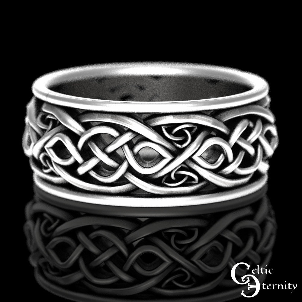 His Hers Sterling Claddagh Ring Set, Modern Claddagh Wedding Rings, Matching Celtic Wedding Bands, Irish Love Rings, 1683 1687